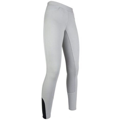 52 IT, Blanc 1200: Jambières d'équitation avec intérieur de jambe en silicone pour femmes modèle YVI