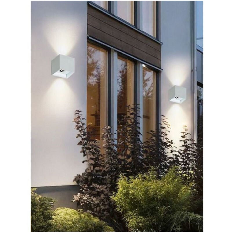 Trade Shop - wandleuchte 52 led 22 w für aussen doppeltes licht IP65 ES66-B -