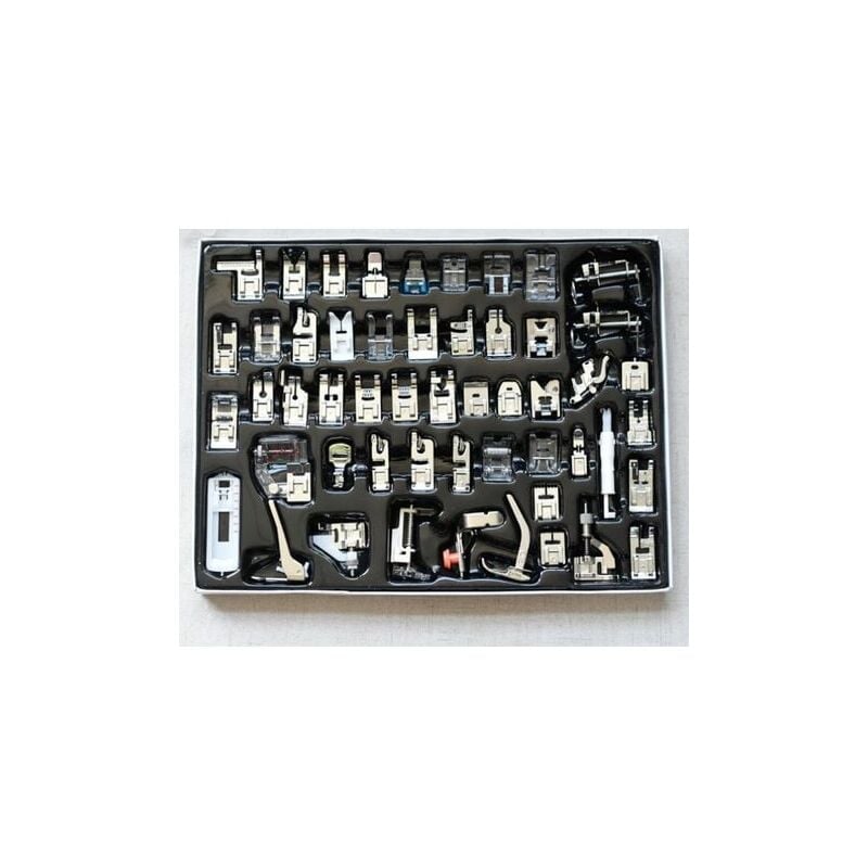 52 pièces de machine à coudre de pied multifonction de pied de presse professionn pour frère, chanteur et machine à coudre de maison, 505A ensemble