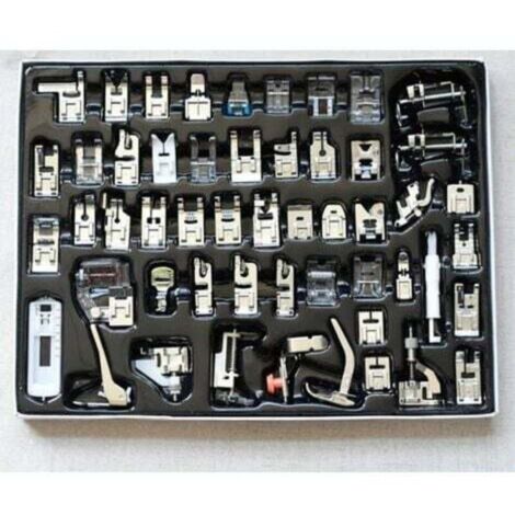 52 pièces de machine à coudre de pied multifonction de pied de presse professionn pour frère, chanteur et machine à coudre de maison, 505A ensemble de pied de presse +