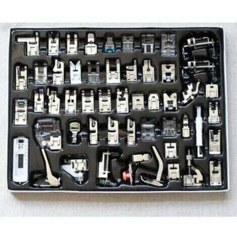 52 pièces de machine à coudre de pied multifonction de pied de presse professionn pour frère, chanteur et machine à coudre de maison, 505A ensemble de pied de presse +