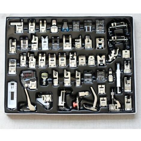 52 pièces de machine à coudre de pied multifonction de pied de presse professionn pour frère, chanteur et machine à coudre de maison, 505A ensemble de pied de presse +