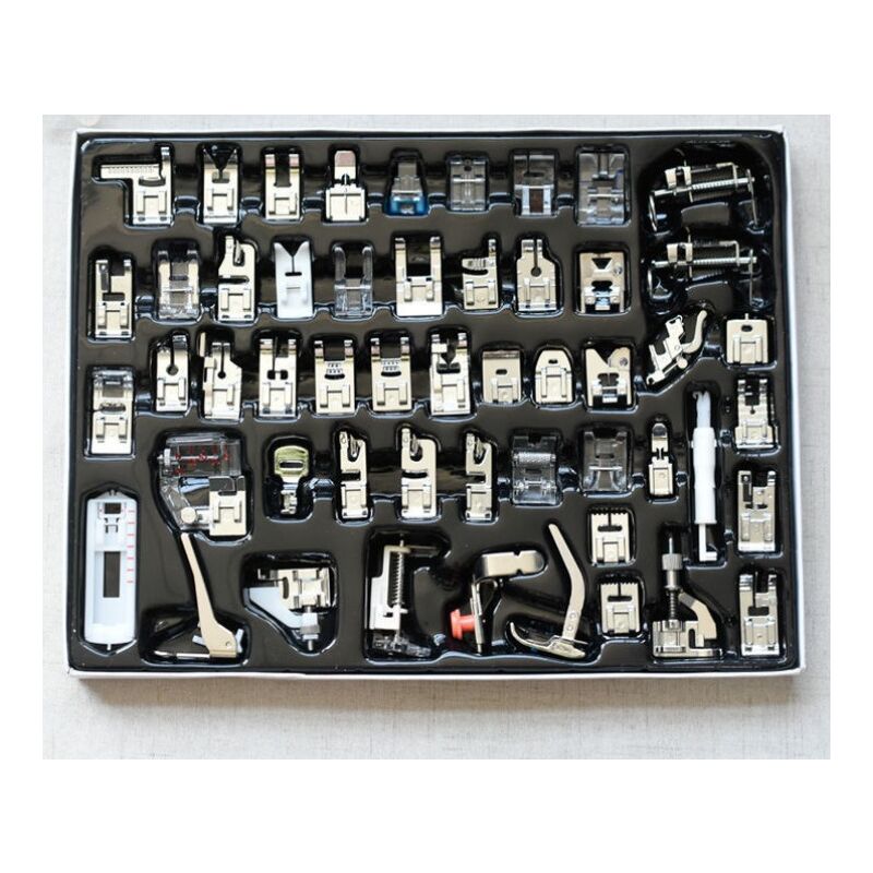 52 pièces de machine à coudre de pied multifonction de pied de presse professionn pour frère, chanteur et machine à coudre de maison, 505A ensemble