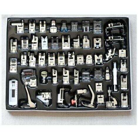 52 pièces de machine à coudre de pied multifonction de pied de presse professionnelle pour frère, chanteur et machine à coudre de maison, 505A ensemble de pied de presse +