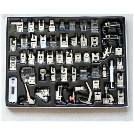 52 pièces de machine à coudre de pied multifonction de pied de presse professionnelle pour frère, chanteur et machine à coudre de maison, 505A ensemble de pied de presse +