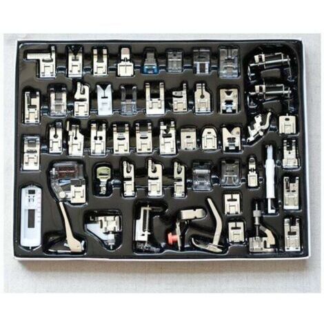 52 pièces de machine à coudre de pied multifonction de pied de presse professionnelle pour frère, chanteur et machine à coudre de maison, 505A ensemble de pied de presse +