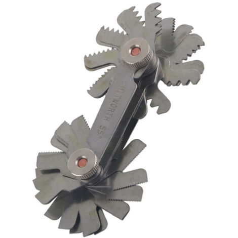 52 Pièces Jauges de Filetage en Acier Inoxydable, Outil de Mesure de Pas de Vis 60° et 55° (Métrique et Pouce)