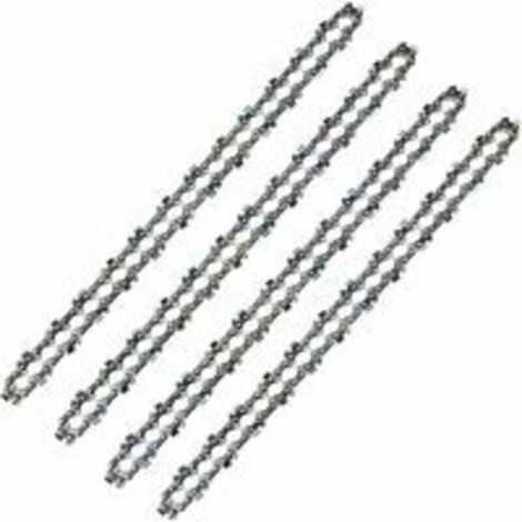 52 Treibglieder-Kettensägekette, 3/8 LP-Teilung, 050 Gauge (1,3 mm), geringer Rückschlag, 4er-Pack 52 Treibglieder-Kettensägeketten für 14 Zoll (35 cm) Führungsschiene