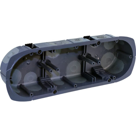 52016 Eur'ohm Xl Ultra Boite D'encastrement étanche à L'air 3 Postes D67 P40 Entraxe 71mm Multimatériaux
