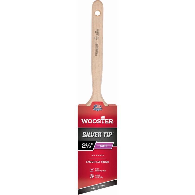 Wooster - Silver Tip - Angle Sash - Wall and Trim Paint Brush - 2.5 Inch