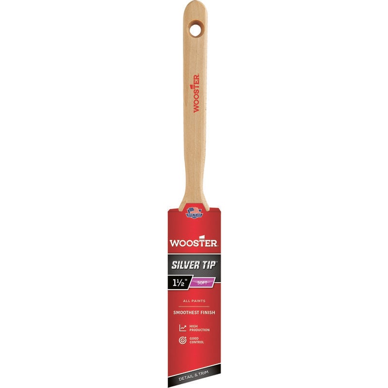 Wooster Silver Tip - Angle Sash - Wall and Trim Paint Brush - 1.5 Inch