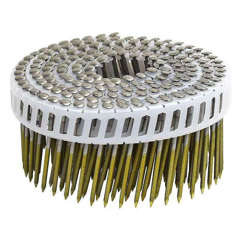 Norfix - 5250 Pointes bombée inox A4 55 x 2.3 mm NFX11431 annelé 16° en rouleau liaison plastique