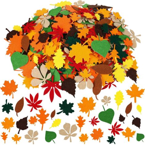 528 Filzaufkleber mit Ahornmotiven, Herbstblätter, verschiedene Ahornmotive