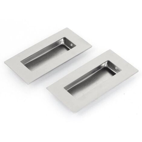 52mmx102mm Poignée de porte encastrée encastrée tirée au doigt 2PCS