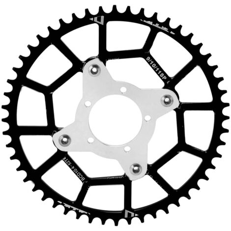 52T 104BCD Plattentelleradapter aus hochfester Aluminiumlegierung für Bafang BBS01 BBS02 Motor, Farbe: schwarz.