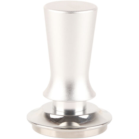53-mm-Kaffeepresse aus Edelstahl, Tamper mit konstantem Druck zum Mahlen, silbernes Barista-Zubehör