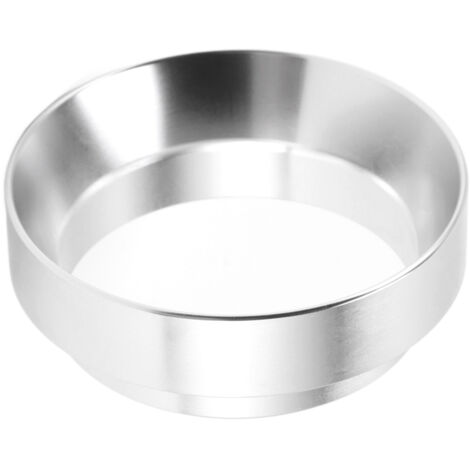 53-mm-Magnet-Kaffeeeinfülltrichter aus Aluminiumlegierung, silberner Spritzschutz-Dosierring