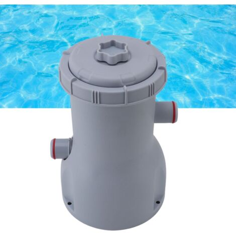 530-GPH-Aufstellpool-Filterpumpe mit transparenter ABS-Kartusche, 35 W, 220-V-EU-Stecker, optimierte Zirkulation, effiziente Filtration, leiser Betrieb
