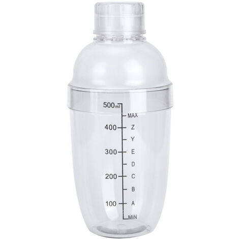 530-ml-Cocktailshaker mit Skala für Bar, Milch, Tee, Saft, Wein – aus robustem Kunststoff