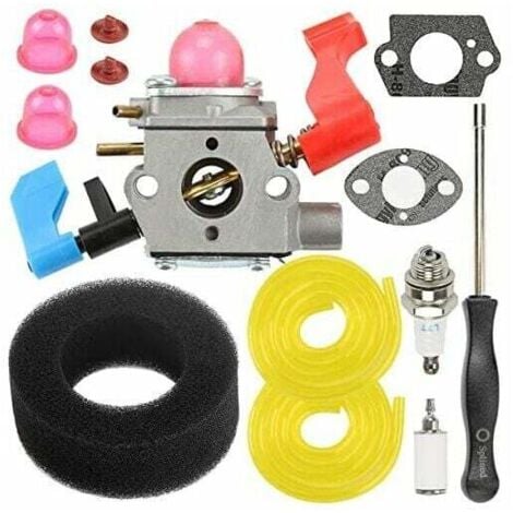 BAZYWTYH 530071775 Carbruetor avec kit de Filtre à air pour Poulan Weedeater PPBVM200 PPBVM200LE WT200LE BV1800LE BV1650LE BV2000LE BV1650 BV1850 Souffleur à gaz, remplace WT-784 530071632 530071465