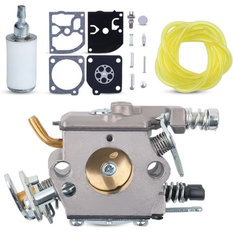 530071987 Vergaser für Husqvarna 36 41 136 137 141 142 Kettensägen mit Luftfilter und Ersatzzündkerze für Walbro W-29 WT-834 WT-202 WT-239