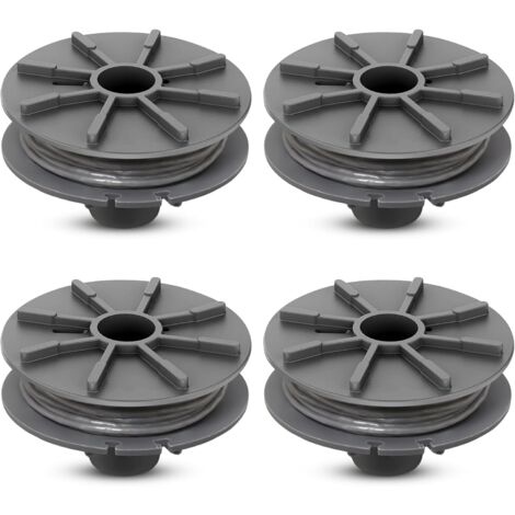 5307-20 Bobine de Fil de Coupe, Bobine de Rechange pour débroussailleuse 1,65 mm 6,1 m, Bobine pour Coupe Bordures Turbo Taille Bordures (4 Pièces)