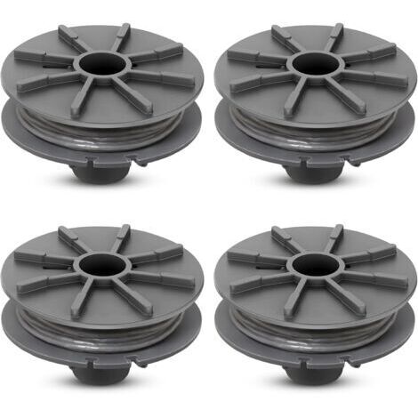 5307-20 Bobine de Fil de Coupe, Bobine de Rechange pour débroussailleuse 1,65 mm 6,1 m, Bobine pour Coupe Bordures Turbo Taille Bordures (4 Pièces)