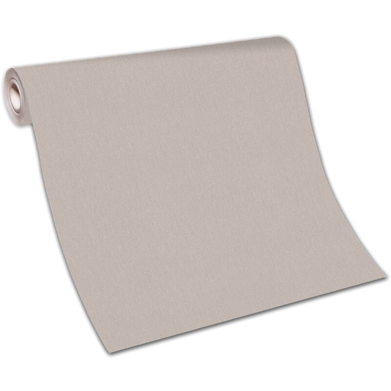 Bricoflor Papier Peint beige uni Papier Peint intissé moderne pour salle de bain Tapisserie unie pour cuisine, chambre & plus