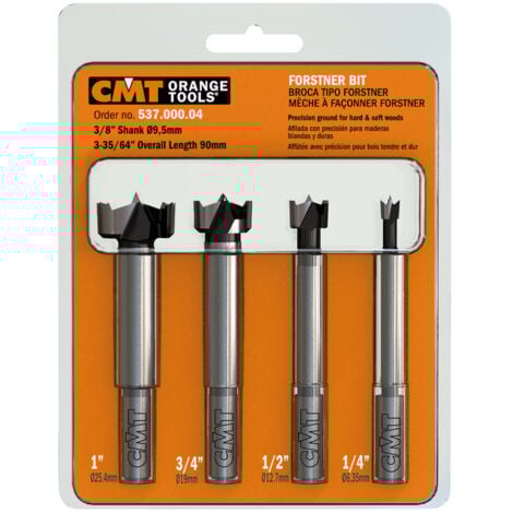537.000.04 ESTUCHE DE 4 BROCAS  TIPO FORSTNER  S=3/8'' D=1/4''1/2''3/4''1'' DX