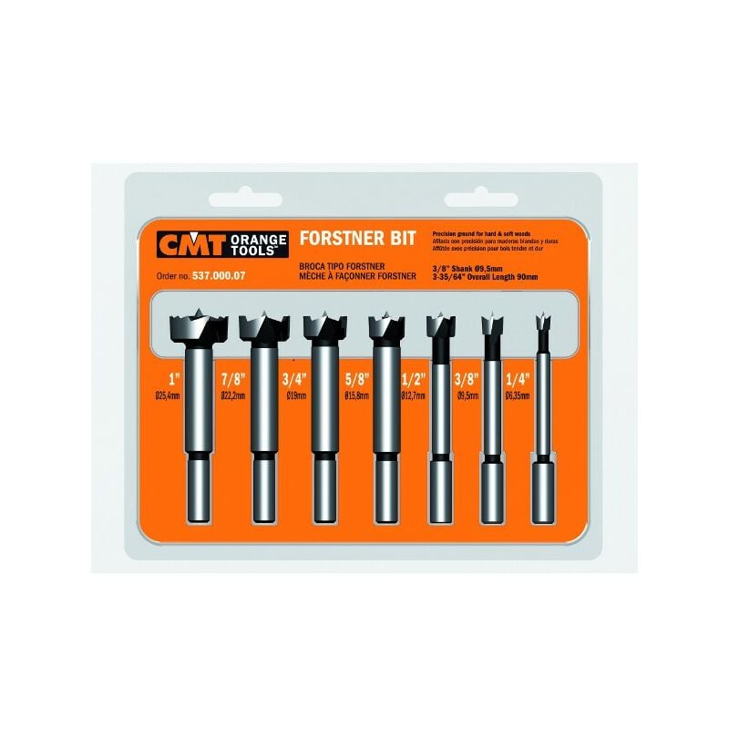 CMT - Blister de 7 mèches hss à faconner Forstner