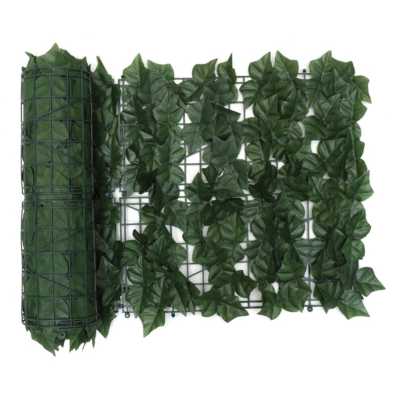Maerex - 5x3m Brise Vue Haie artificielle Feuille de lierre Rouleau clôture de jardin