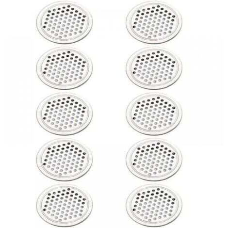 (53mm) 20 Pièces Grille Aeration Ronde Inox Grille de Ventilation Aeration Couvercle Cercle pour Armoire Placard Air évacué Grille d'évacuation Ventilation pour Cuisine Meubles Bouche Aération
