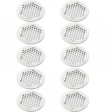 (53mm) 20pcs Stainless Steel Round Ventilation Grilles, Round Ventilation Covers for Furniture and Shelf, Exhaust Vents, Kitchen Cabinet Ventilation Vents