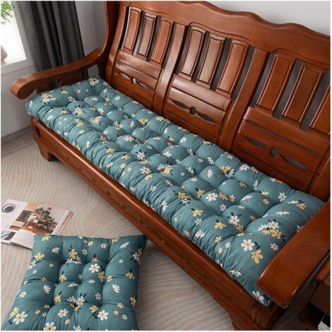 53x170cm Rocking Chair Cushion, Comfortable Rocking Chair Cover Thickened Patio Chaise Lounger Cushion High-Density Sponge Chair Pads with Ties Non-Slip Bottom Tufted Seat Pads for Patio Indoor