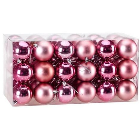 54 Boules de Noël Roses pour décorer votre sapin de Noël