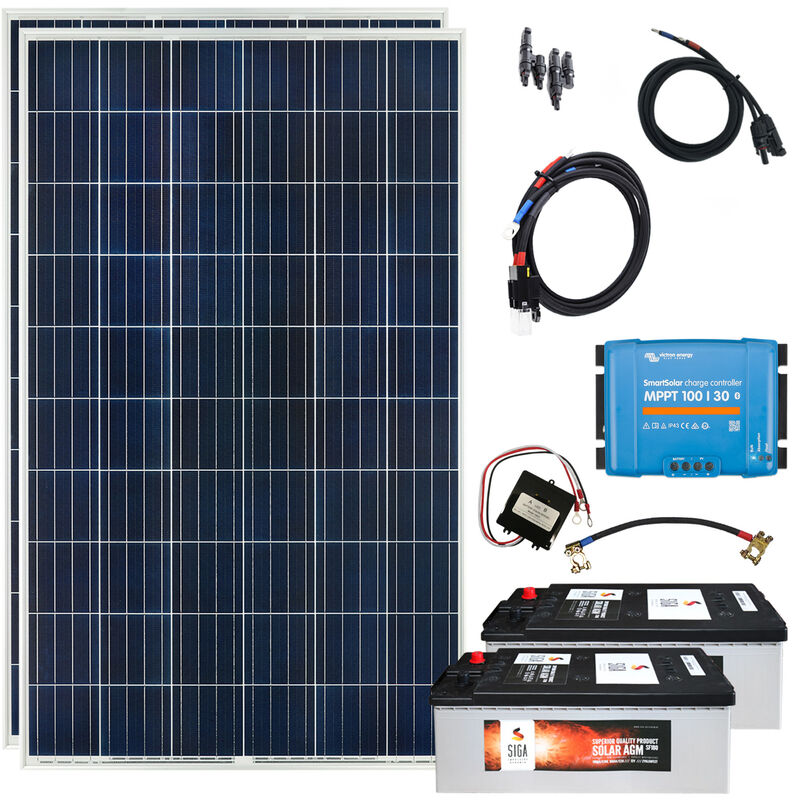 540 Watt Solaranlage Inselanlage Photovoltaik 24 V Basis ...