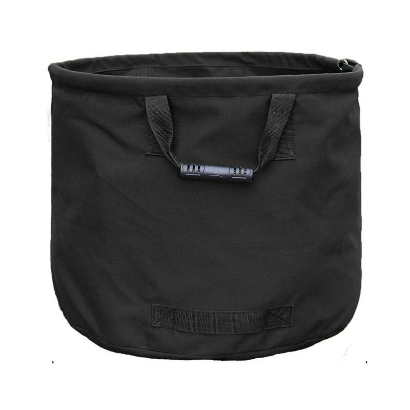 Cyslmuk - 54x45cm black Sac de Jardinage 125L Extra-Robuste avec Poignées, Sac de Ramassage de Feuilles en Toile Militaire
