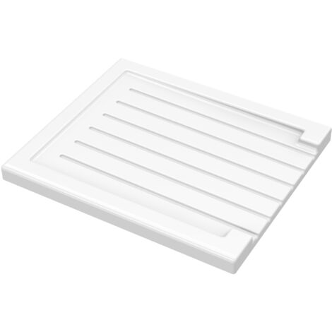 545mm x 467mm - Fireclay Kitchen Worktop Sink Drainer with Grooves - White