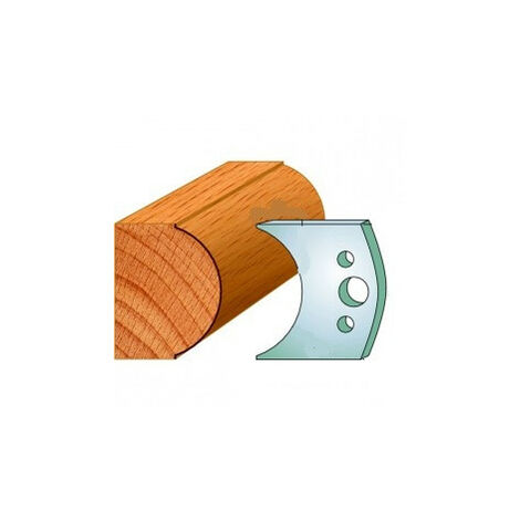 547 : Jeu de fers demi rond R = 30 mm ( 50 x 4 mm ) porte outils toupie