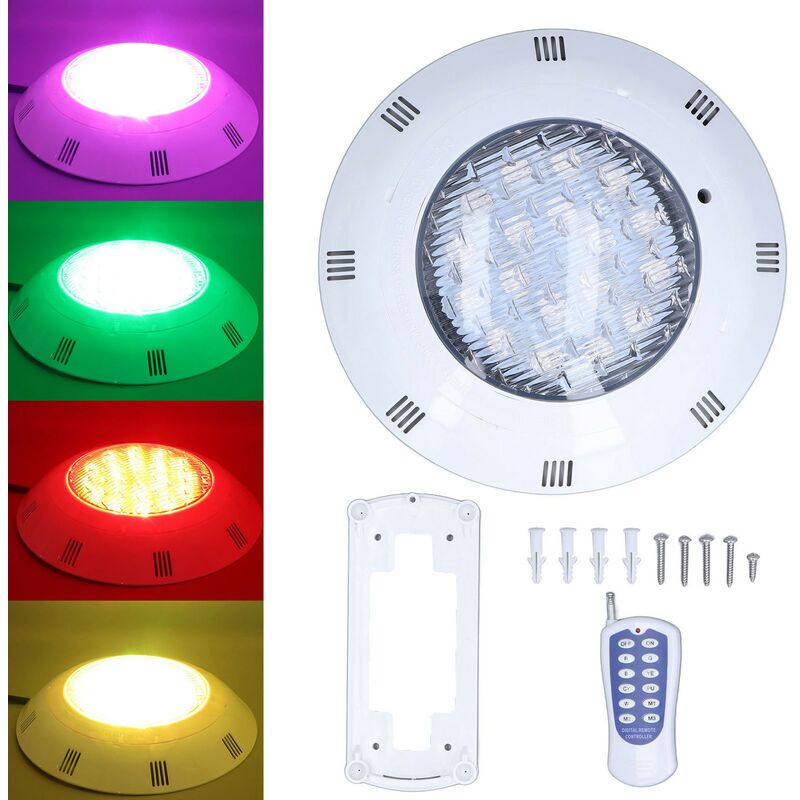 54W 18LED piscine lumière rgbw AC12V IP68 étanche étang lumière télécommande paysage sous-marin lampe