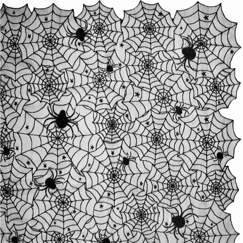 54x72 pouces décoration de fête d' dentelle nappe noire toile d'araignée parfaite pour les dîners d' et des soirées de films effrayants