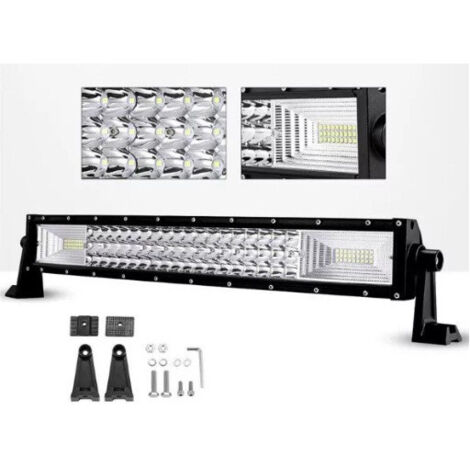 55 См 324W Мощен 7D 7Д Led Bar Лед Диоден Бар Прожектор с комбинирана бяла светлина 12V 24V
