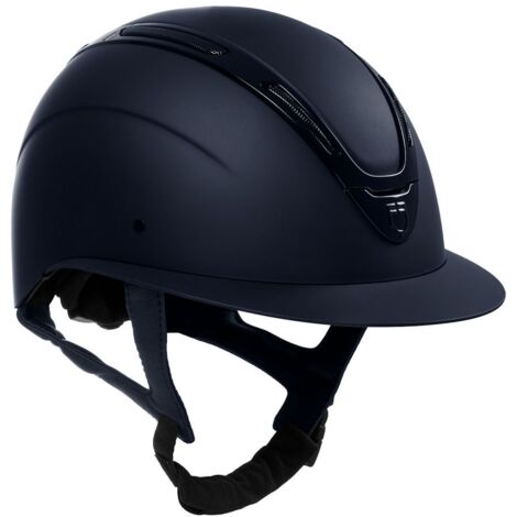 55-57 cm, nero / rosegold: Casco da donna modello Apocalypse con calotta opaca e cinturino sottogola in ecopelle