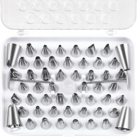 55 beccucci in acciaio inox per decorare torte
