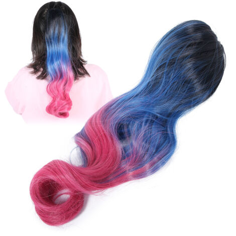 55 cm lange lockige Haarspange in verschiedenen Farben für Damen-Pferdeschwänze.