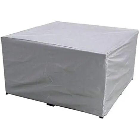 55 Größen Wasserdichte Schutzhülle für Gartenmöbel, Regen- und Schneeschutz, Stuhlhüllen für Sofa, Tisch und Stühle, Staubschutz, Silber, 220 x 220 x 85 cm