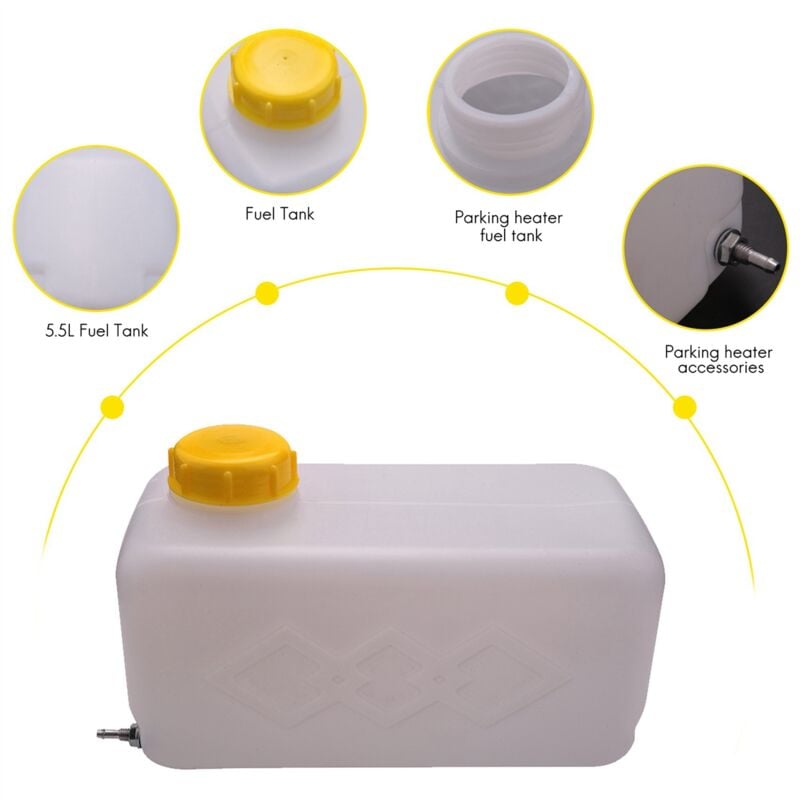 Image of Tlily - 5,5 l Kunststoff Luft Standheizung Kraftstofftank Benzin Öl Lagerung für Lkw Caravan