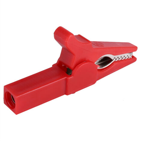55 mm isolierte Krokodilklemme für Fahrzeugbatterie, rotes Testkabel