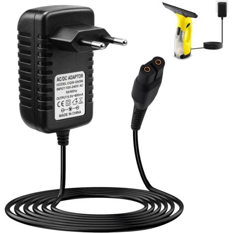 5.5 V Charger for Kärcher Window Washer WV2, Power Cable Compatible with WV1 WV2 WV2 Premium WV5 Premium WV50 WV50Plus WV51 WV55 WV55R WV60 WV60Plus WV70Plus WV75 WV75Plus Mains Adapter
