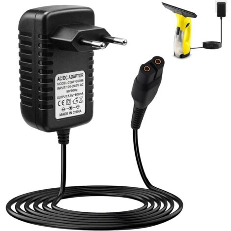 5.5 V Charger for Kärcher Window Washer WV2, Power Cable Compatible with WV1 WV2 WV2 Premium WV5 Premium WV50 WV50Plus WV51 WV55 WV55R WV60 WV60Plus WV70Plus WV75 WV75Plus Mains Adapter